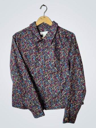 christopher & banks women's floral print shirt