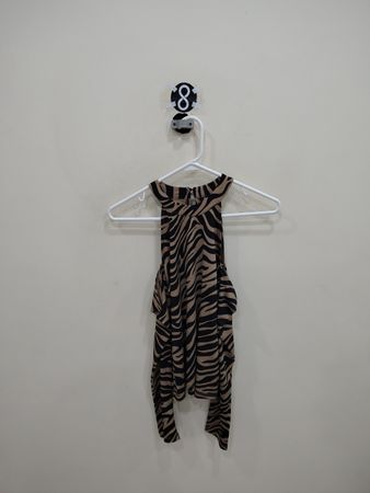 BG Los Angeles Zebra Print Halter Top