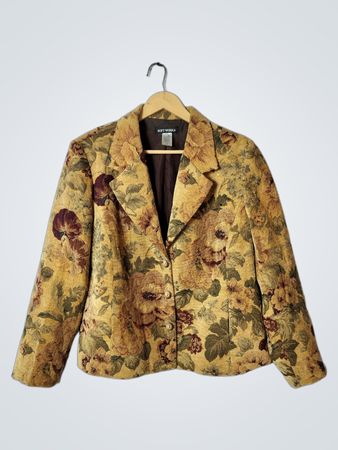 SOFT WORKS Floral Pattern Blazer