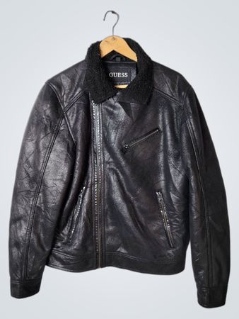 Guess Faux Leather Biker Jacket