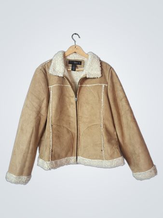 Venezia Faux Suede Sherpa Lined Jacket