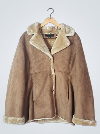 Jones New York Faux Suede Fur Lined Jacket