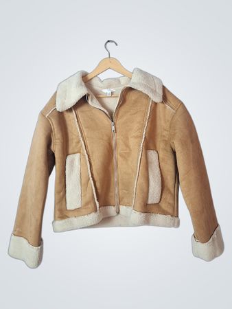Women's Faux Suede Sherpa Lined Jacket