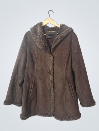 Jones New York Faux Suede & Fur Lined Jacket