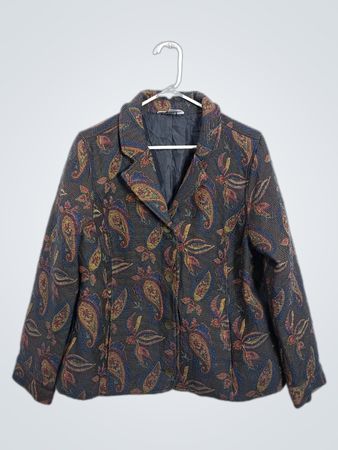 Christopher & Banks Paisley Pattern Blazer