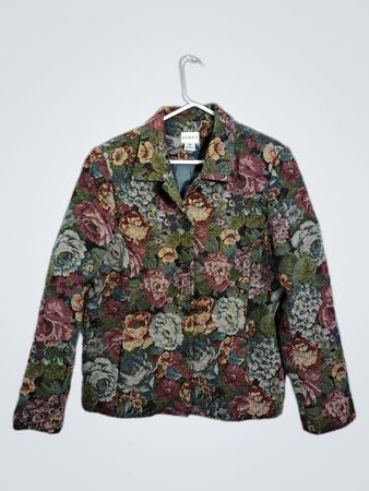 KORET Women's Floral Tapestry Blazer Jacket Made in Guatemala