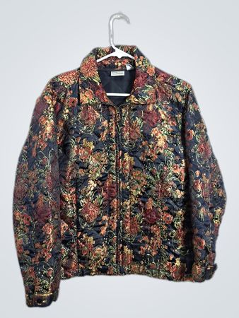 Chico's Floral Quilted Jacket
