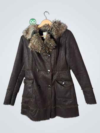 Wet Seal Faux Fur Trimmed Coat