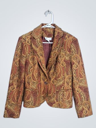 Dressbarn Paisley Pattern Blazer