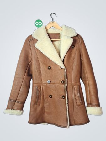 Brown Faux Fur Lined Coat
