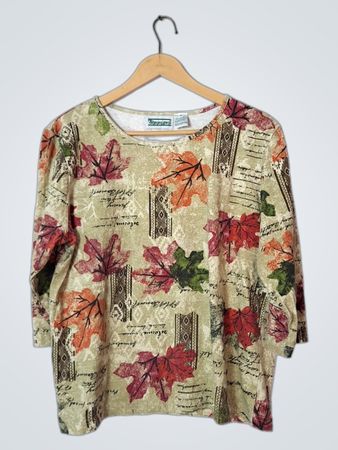 Shenanigans Women's Leaf Print Top
