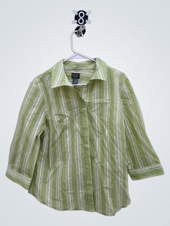Additions by Chico's Striped Button-Down Shirt