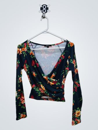 Ambiance Floral Print Wrap Top