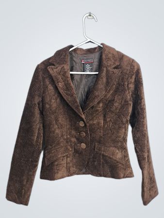 HOTKISS Women's Brown Textured Blazer