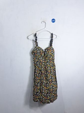 AUW Floral Print Spaghetti Strap Dress