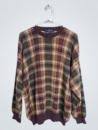 Cotton Traders Plaid Sweater
