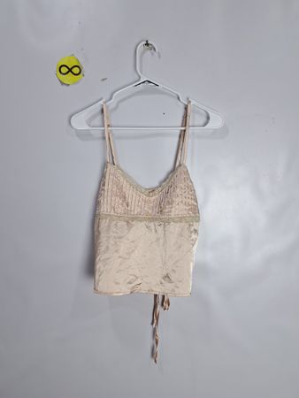 Satin Cami with Lace Trim
