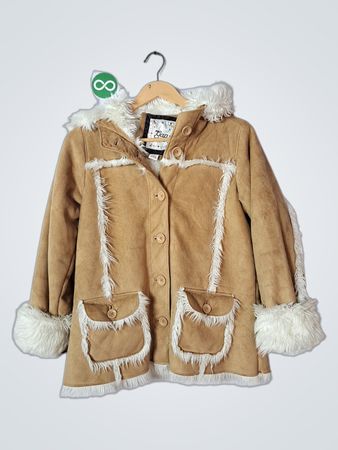 Gap Suede Sherpa Lined Hooded Jacket