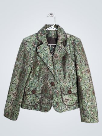 Hanna Grace Paisley Pattern Blazer