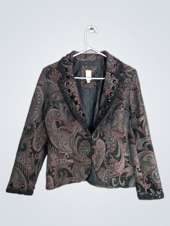 Lavender & Lime Women's Paisley Brocade Blazer