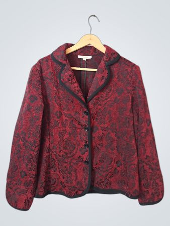 Dressbarn Red Floral Blazer