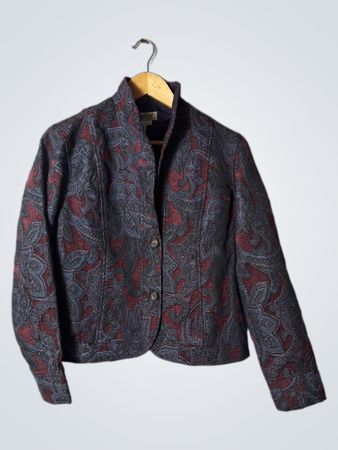Coldwater Creek Women's Paisley Patterned Blazer