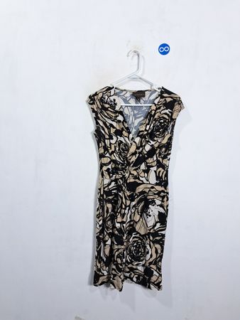 Dana Buchman Floral Print Cap Sleeve Dress