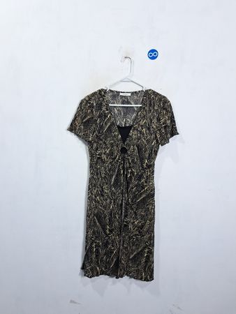 Dressbarn Printed Short-Sleeve Dress
