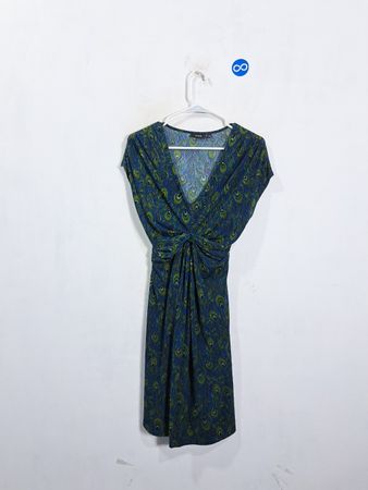 APT. 9 Peacock Print Twist Front Dress