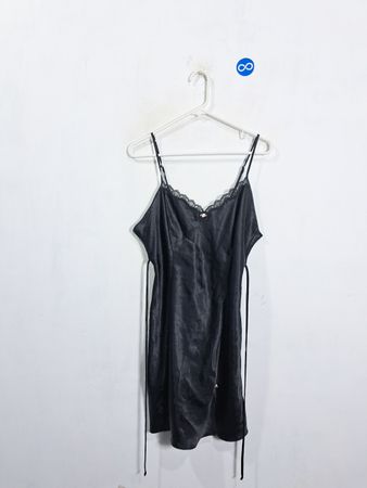 Apt. 9 Intimates Black Lace Trim Slip Dress