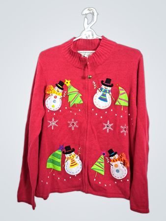Tiara International Christmas Collection Zip Up Sweater
