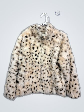 SKYE'S THE LIMIT Leopard Print Faux Fur Jacket