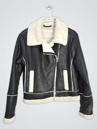 Altar'd State Faux Leather Aviator Jacket