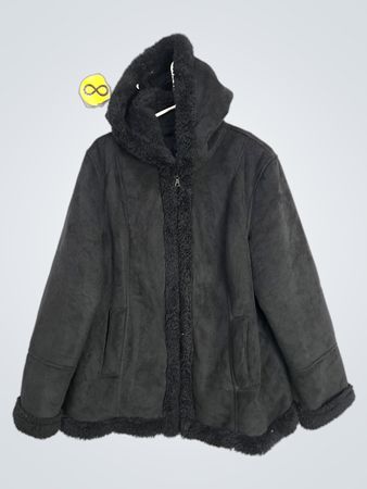 Faded Glory Hooded Faux Suede Jacket