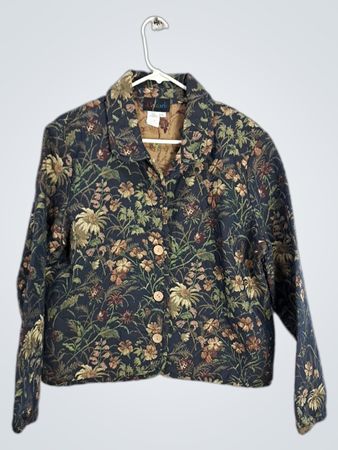 à la carte Women's Floral Tapestry Blazer Jacket