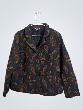 christopher & banks women's paisley print blazer