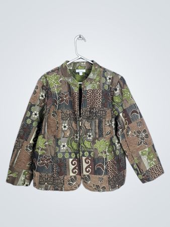 Dressbarn Patchwork Print Jacket