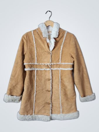 Gymboree Girls Faux Suede Sherpa Lined Coat