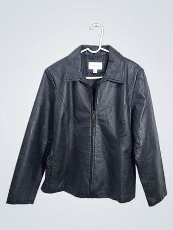 Veste en cuir noir pour femmes