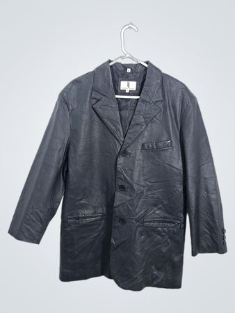 Timothy Daniels Schwarzes Lederblazer