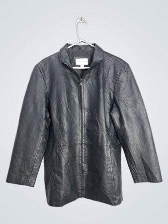 Worthington schwarze Lederjacke