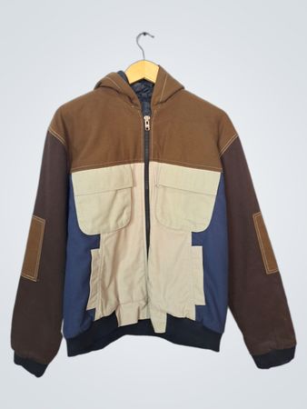 Color Block Hooded Jacket