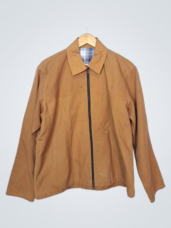 Brown Jacket with Plaid Lining