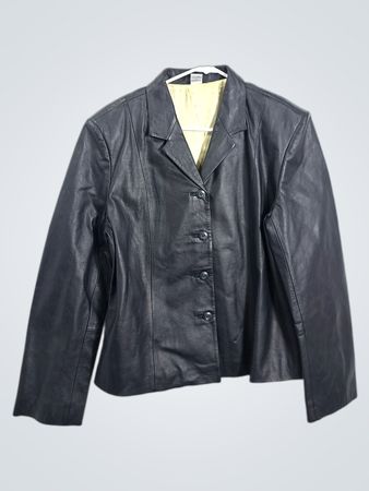 Black Leather Blazer
