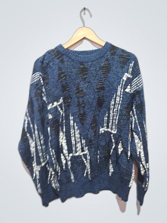 Michael Gerald Blue Argyle Muster Pullover