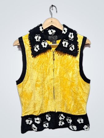 OFACK by TAKAKO SAKON Yellow Floral Vest