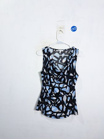 Top sans manches à col drapé Calvin Klein