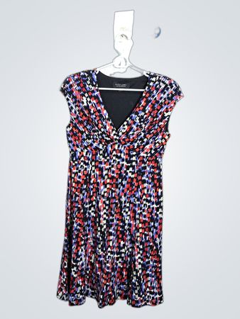 BLACK LABEL by EVAN-PICONE Women's Sleeveless Printed V-Neck Dress