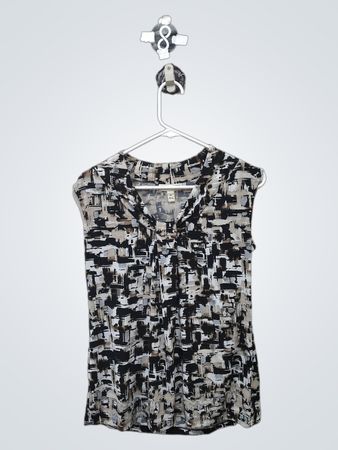Women's Abstract Print Sleeveless Top