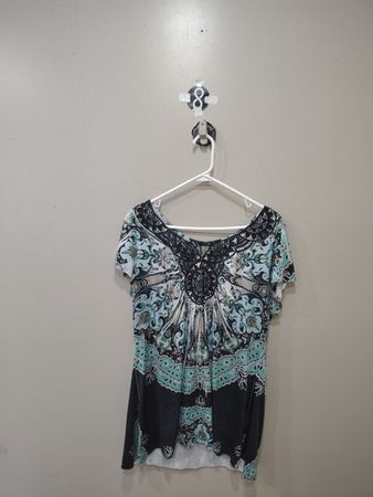APT 9 Damen Kurzarm Drucktop